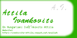 attila ivankovits business card